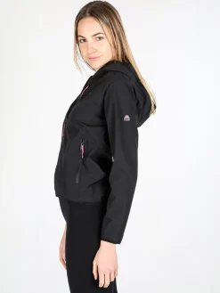Athl Dpt Giacca a vento da donna con cappuccio e zip
