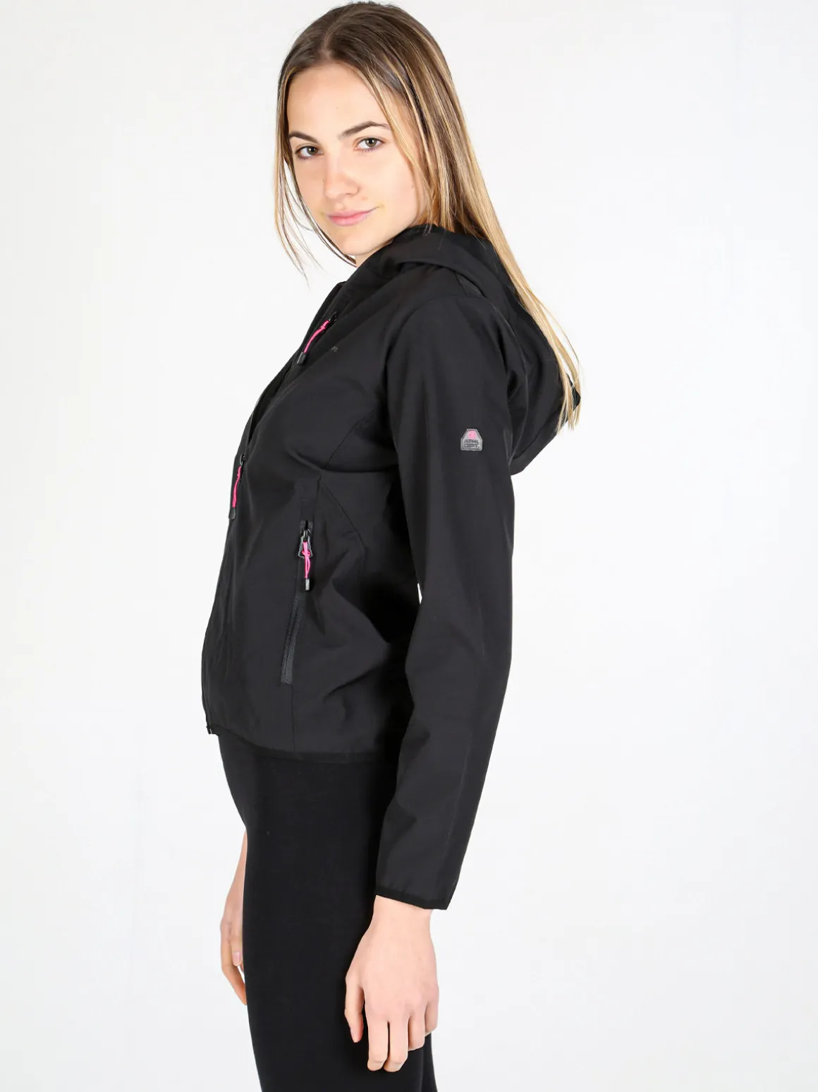 Athl Dpt Giacca a vento da donna con cappuccio e zip