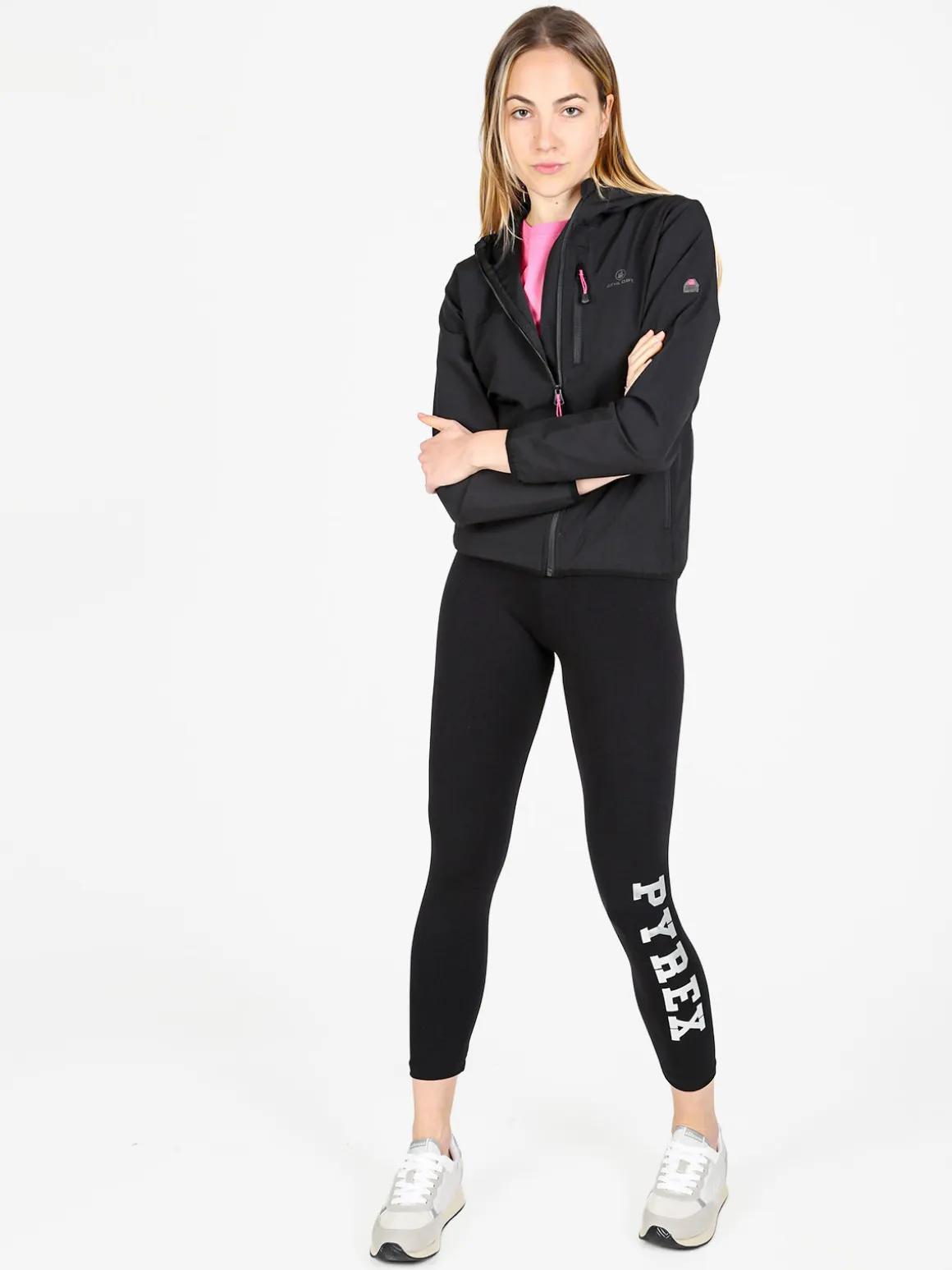 Athl Dpt Giacca a vento da donna con cappuccio e zip