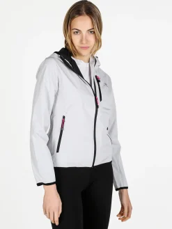 Athl Dpt Giacca a vento da donna con cappuccio e zip