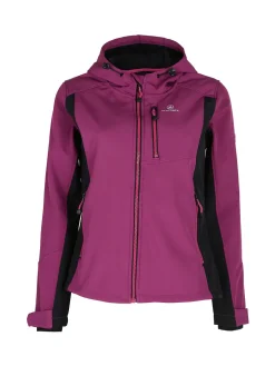 Athl Dpt Giacca da donna impermeabile bicolore con cappuccio e interno in pile