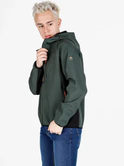 Athl Dpt Giacca da uomo impermeabile con cappuccio e zip
