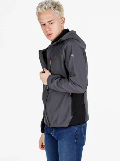 Athl Dpt Giacca da uomo impermeabile con cappuccio e zip