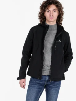 Athl Dpt Giacca impermeabile da uomo con cappuccio e interno in pile