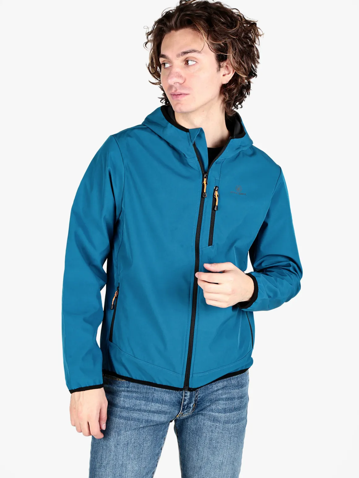 Athl Dpt Giacca sportiva da uomo impermeabile con cappuccio e zip