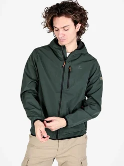 Athl Dpt Giacca sportiva da uomo impermeabile con cappuccio e zip