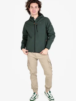 Athl Dpt Giacca sportiva da uomo impermeabile con cappuccio e zip