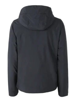 Athl Dpt Giubbotto donna impermeabile con cappuccio e zip - blu scuro