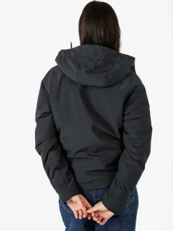 Athl Dpt Giubbotto donna impermeabile con cappuccio e zip - blu scuro
