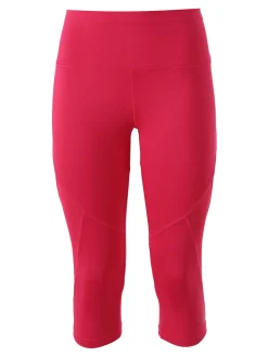 Athl Dpt Leggings donna tre quarti sportivi elasticizzati - fucsia