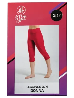 Athl Dpt Leggings donna tre quarti sportivi elasticizzati - fucsia