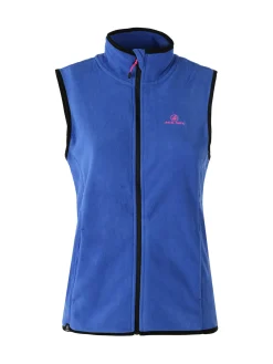 Athl Dpt Smanicato donna in pile con zip - blu