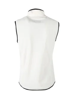 Athl Dpt Smanicato donna in pile con zip - bianco