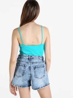 Athl Dpt Top donna in cotone con spalline sottili