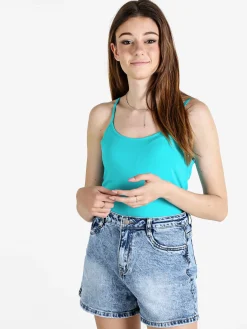 Athl Dpt Top donna in cotone con spalline sottili