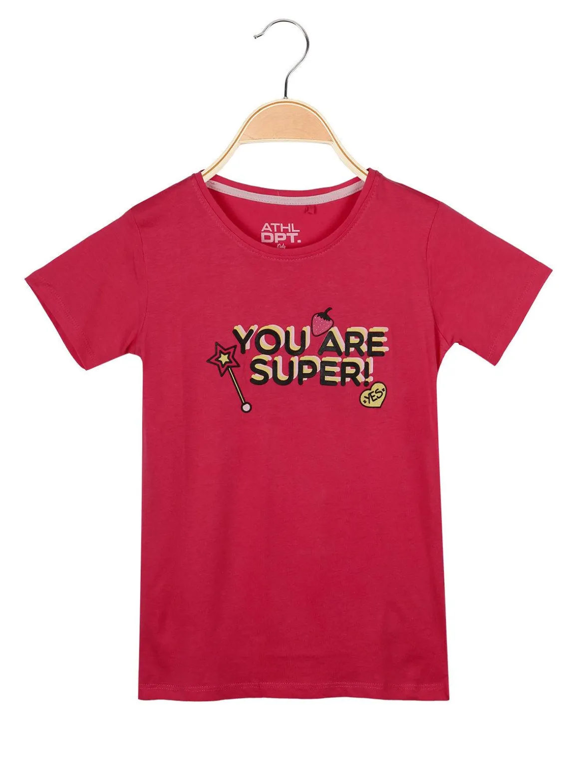 Athl Dpt T-shirt con scritta e glitter