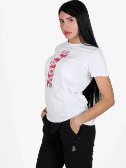 Athl Dpt T-shirt donna in cotone con scritta