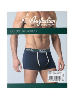 Australian Boxer da uomo in cotone bielastico - blu scuro