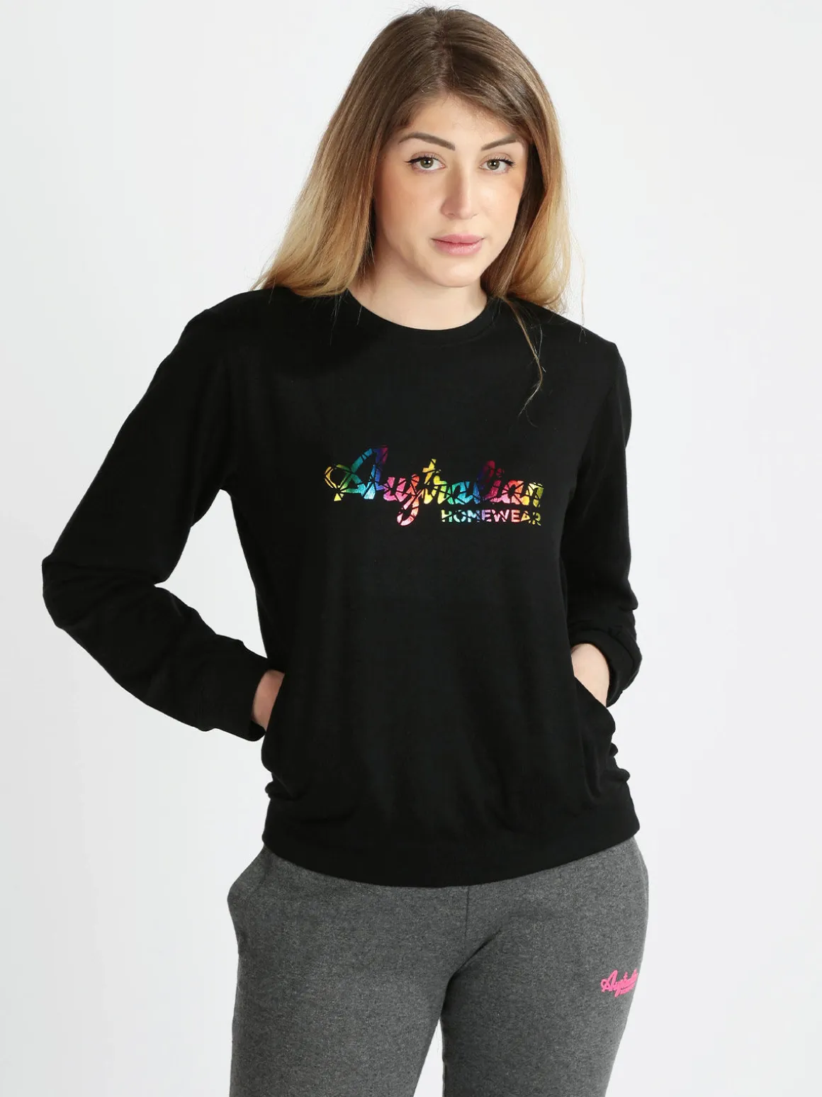 Australian Felpa girocollo donna con stampa