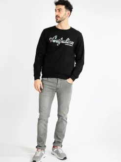 Australian Felpa girocollo uomo con scritta