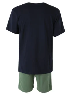 Australian Pigiama corto da uomo in cotone - blu