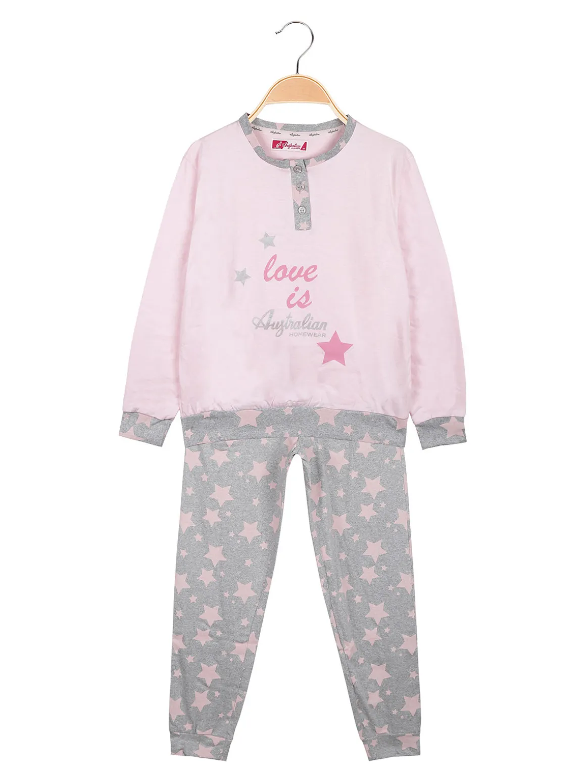 Australian Pigiama lungo da bambina in caldo cotone