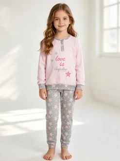 Australian Pigiama lungo da bambina in caldo cotone