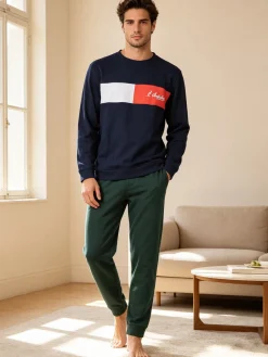 Australian Pigiama lungo da uomo in cotone