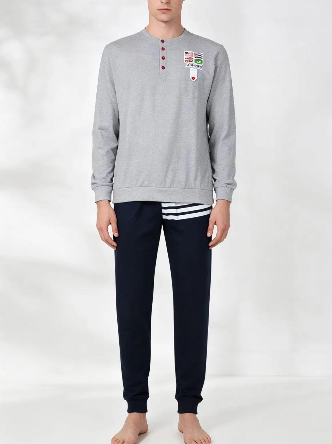 Australian Pigiama lungo da uomo con stampe