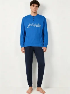 Australian Pigiama lungo uomo con scritta