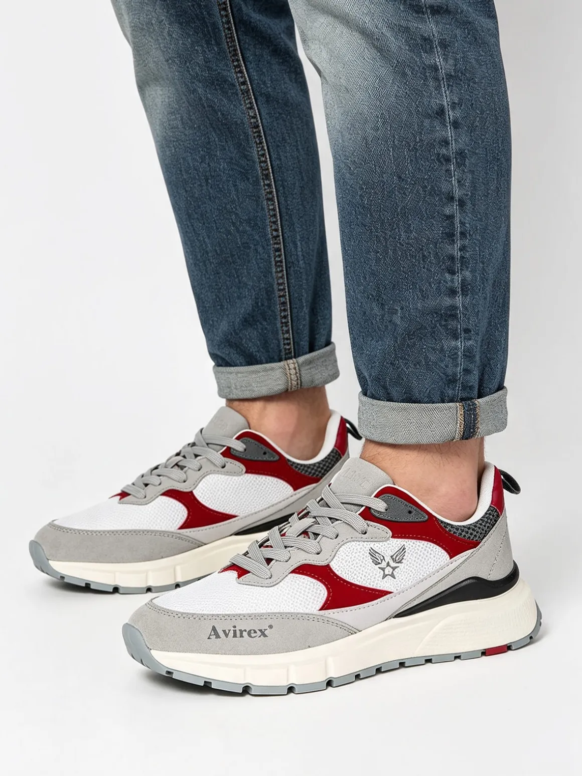 Avirex Sneakers stringate da uomo - rosso