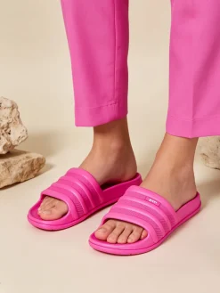 Axa Shoes Ciabatte da donna in gomma con fascia larga - fucsia