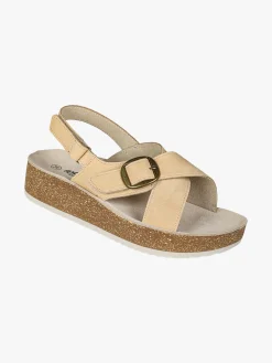 Axa Shoes Sandali donna con fibbia e cinturino a strappo - beige
