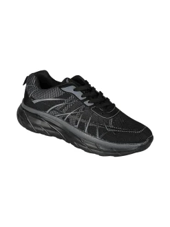 Axa Shoes Sneakers sportive da uomo in maglia - nero
