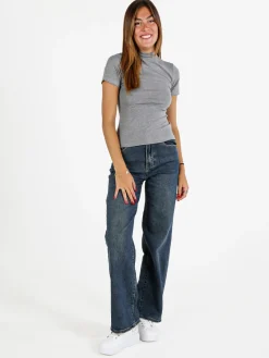 Ayaaa Jeans donna straight leg a vita alta - jeans