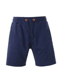 Baci & Abbracci Bermuda da uomo in cotone con coulisse - blu scuro