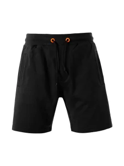 Baci & Abbracci Bermuda da uomo in cotone con coulisse - nero