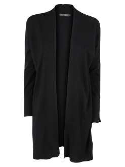Baci & Abbracci Cardigan donna aperto in maglia - nero