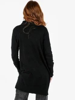 Baci & Abbracci Cardigan donna aperto in maglia - nero