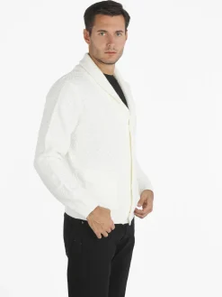 Baci & Abbracci Cardigan uomo in maglia a trecce