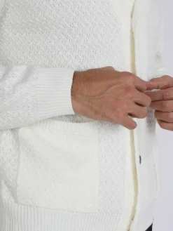 Baci & Abbracci Cardigan uomo in maglia a trecce
