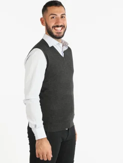 Baci & Abbracci Gilet uomo smanicato in maglia