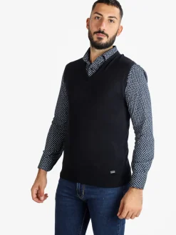 Baci & Abbracci Gilet uomo smanicato in maglia