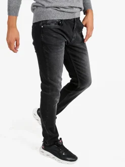 Baci & Abbracci Jeans da uomo slim fit a vita bassa- nero