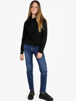 Baci & Abbracci Maglia dolcevita donna in tinta unita - nero