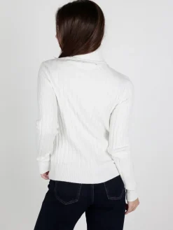 Baci & Abbracci Maglione dolcevita da donna a trecce