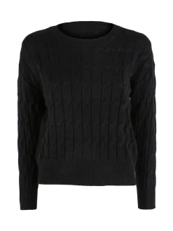 Baci & Abbracci Maglione donna a trecce - nero
