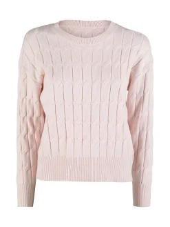 Baci & Abbracci Maglione donna a trecce - rosa