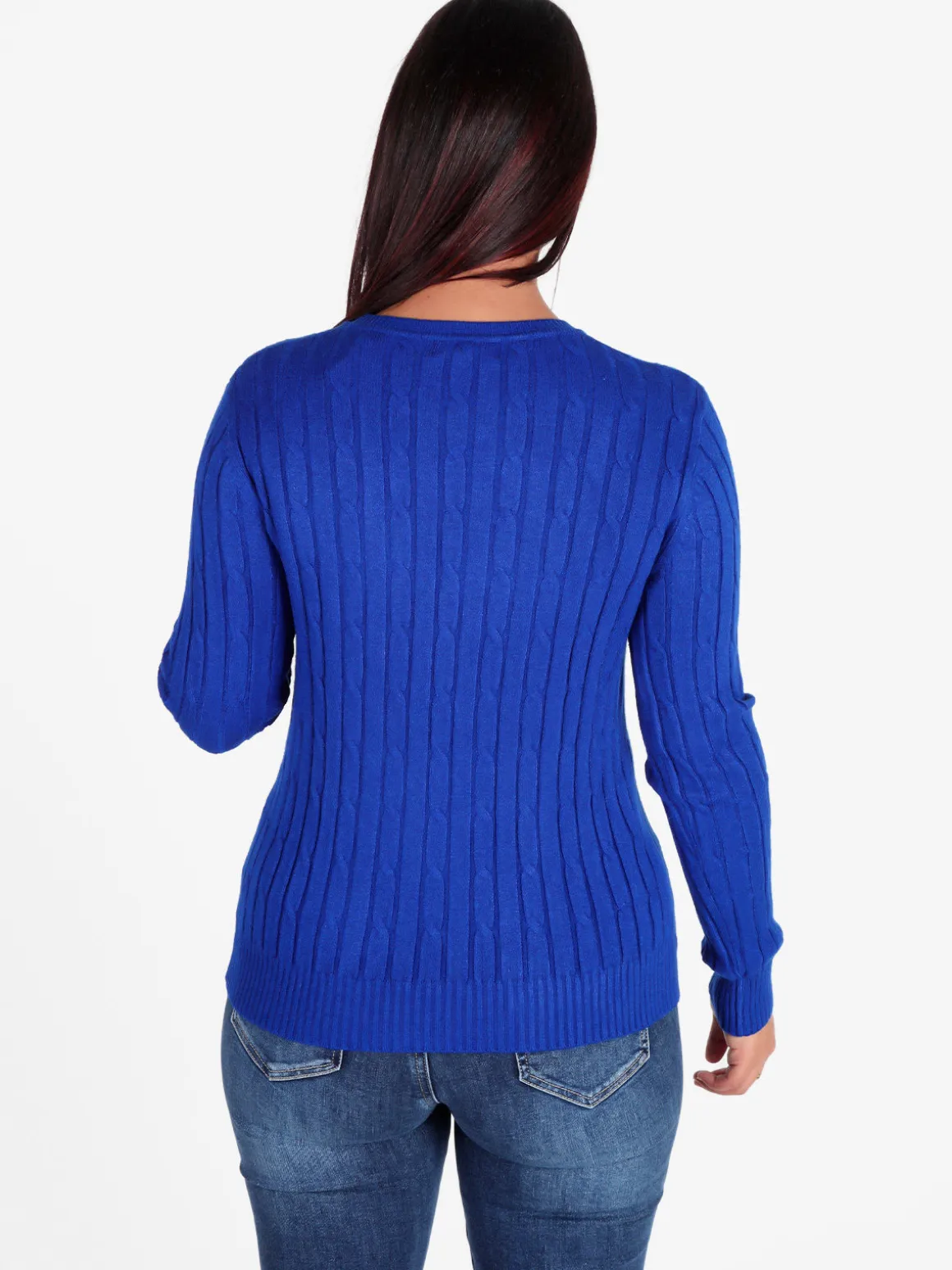 Baci & Abbracci Maglione girocollo a trecce da donna