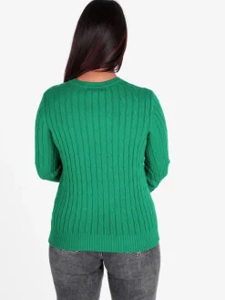 Baci & Abbracci Maglione girocollo a trecce da donna